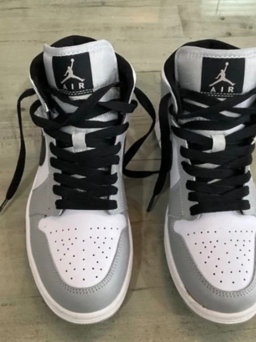 Air Jordan, 1 Mid Light Smoke Gray Black White sneakers Men’s size 11